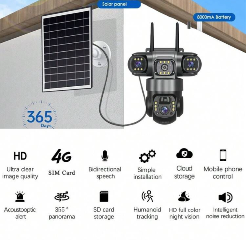 4 G sim card solar camera , for farms and other properties .
