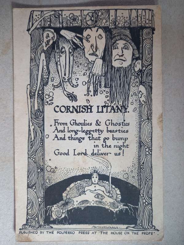 Art postcard Cornish litany