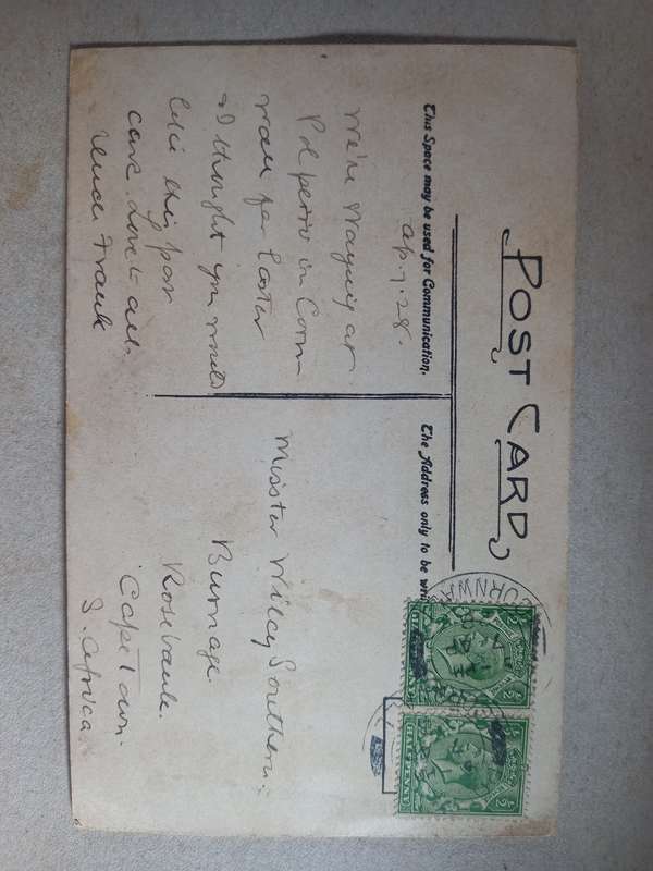 Art postcard Cornish litany