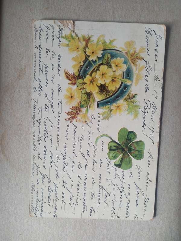Vintage greetings card 1907