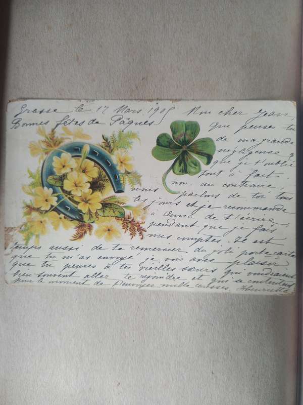 Vintage greetings card 1907