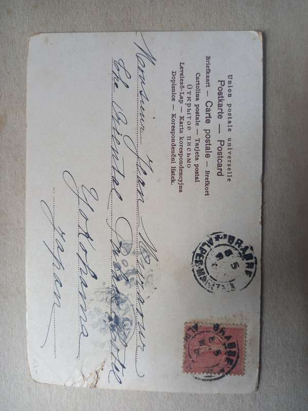 Vintage greetings card 1907