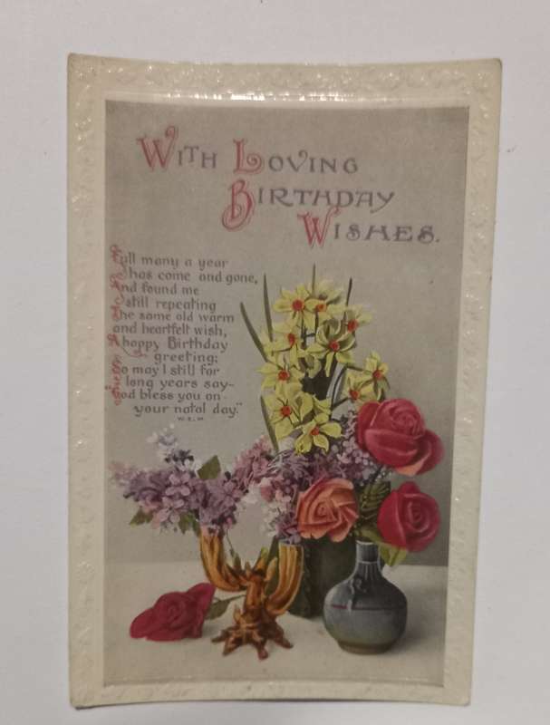 Vintage birthday postcard