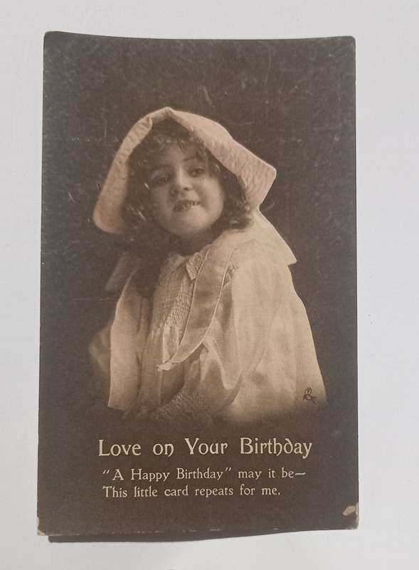 Vintage birthday postcard