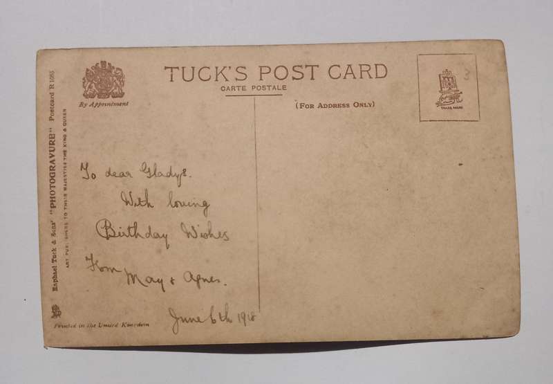 Vintage birthday postcard