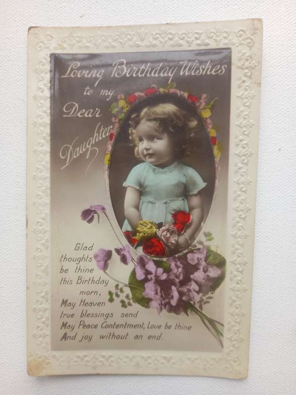 Vintage birthday postcard