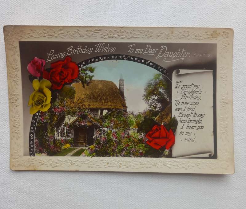 Vintage embossed postcard