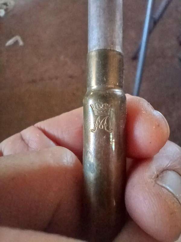 1914 ww1 Princess Mary bronze gift tin with bullet pencil