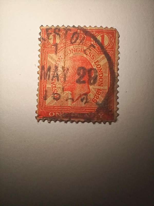 King George 1929 postal union congress London stamp