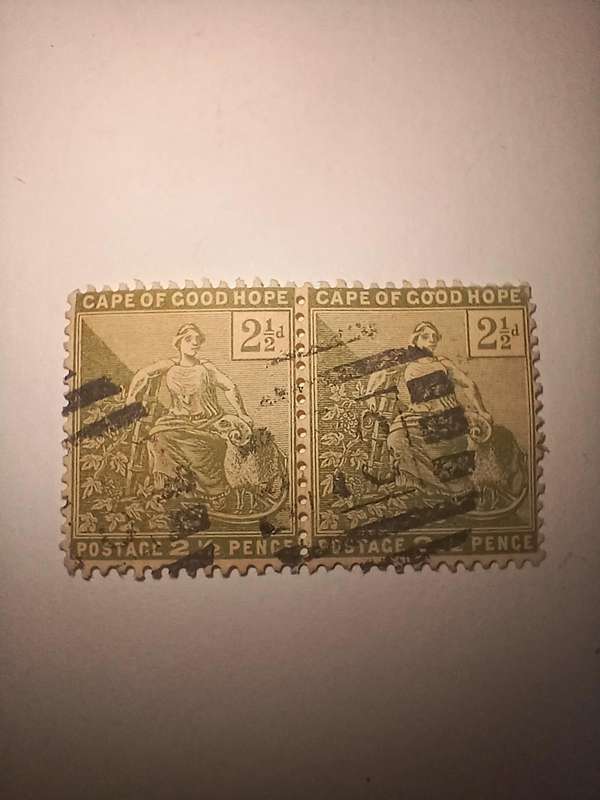 Hope seated cape of good hope 2½d stamp