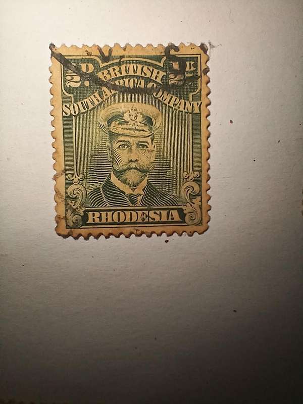 KGV admiral ½d british south africa company Rhodesia