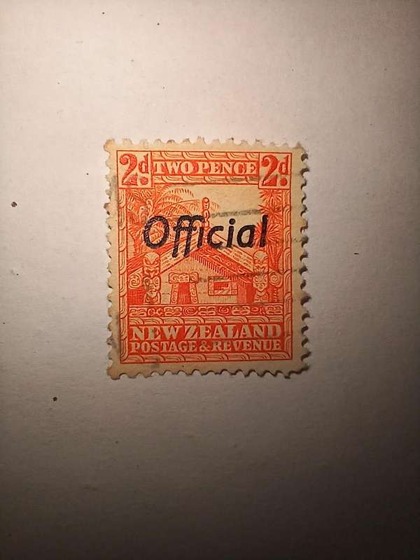 2pence New Zealand Official overprint