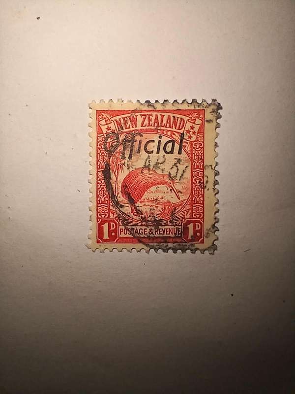 Official overprint New Zealand 1d