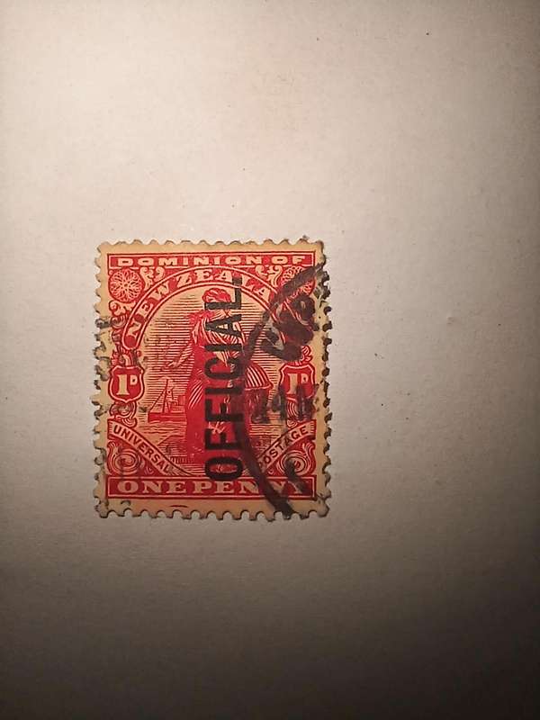 Dominion of New Zealand 1 penny official overprint