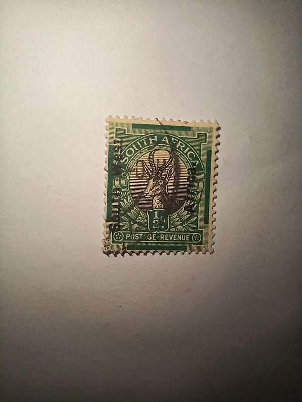 ½d springboks south west africa overprint