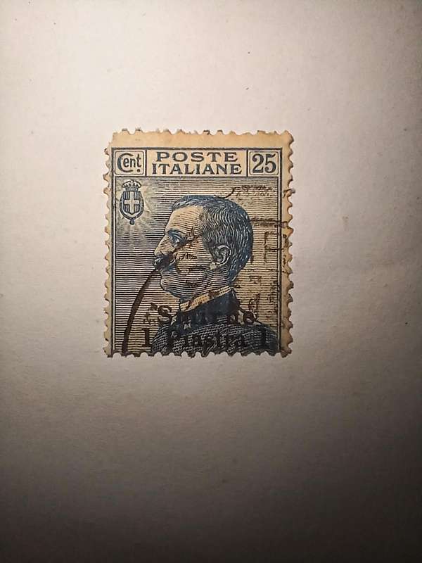 Poste Italiana stamp with overprint