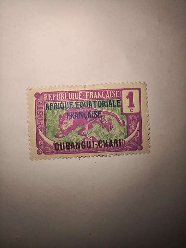 Africa equatorial francaise overprint stamp