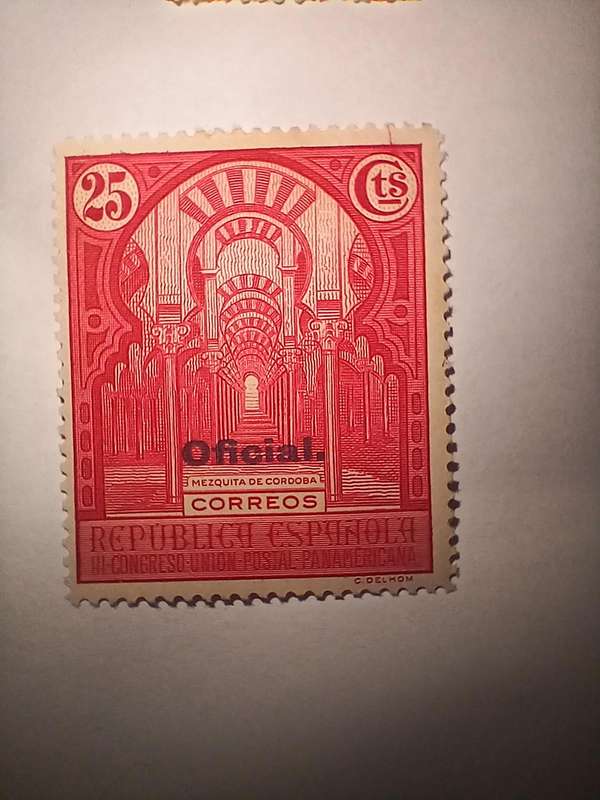 Republich Español  official overprint stamp (republic of spain
