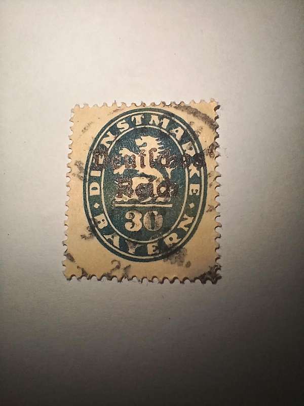 Bayern deutshes reich overprint