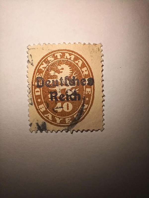 Bayern deutshes reich overprint