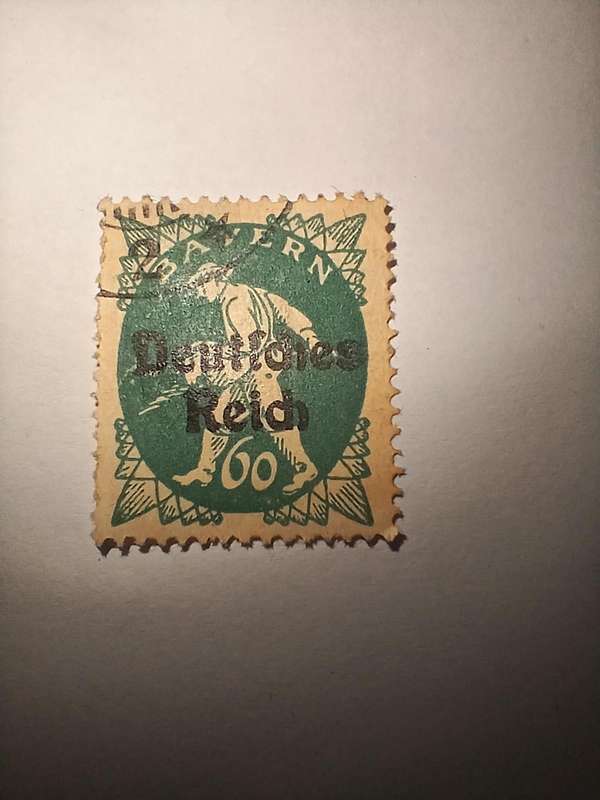 Bayern deutshes reich overprint