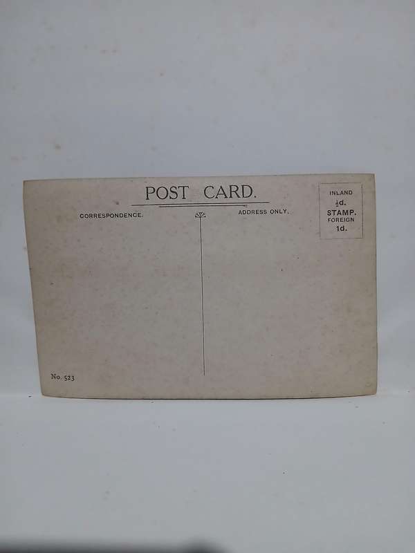 Rare Real Picture postcard dim /red light nightscape