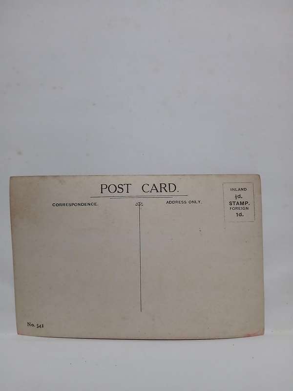 Rare real picture postcard nightscape printed in red