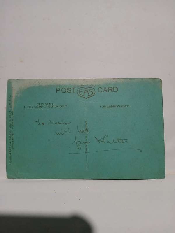 Vintage Real picture postcard portrait in green rare