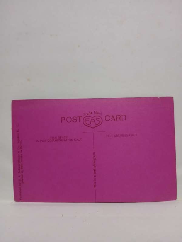 Rare vintage real picture postcard portrait in violet