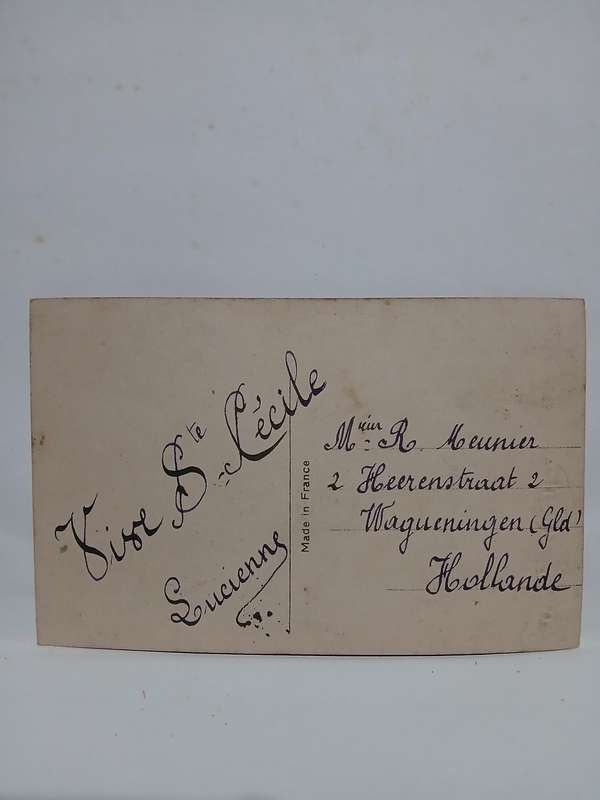 Vintage Real picture postcard portrait in pink