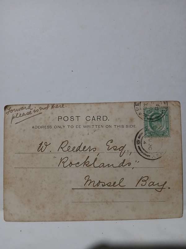 Vintage shipping postcard of Capetown docks 1900