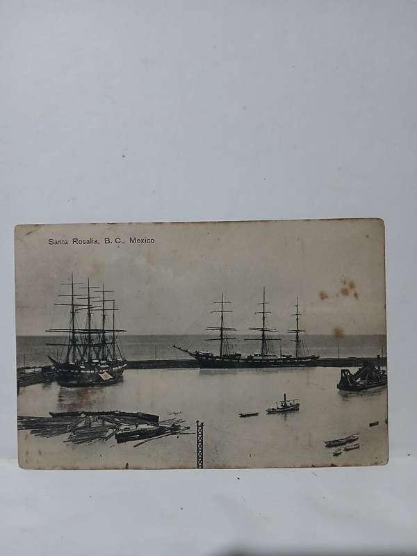 1910 Santa Rosalia mexico shipping postcard