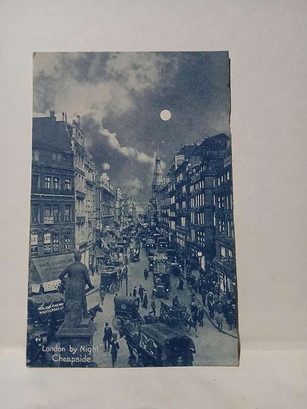 Vintage nightscene postcard
