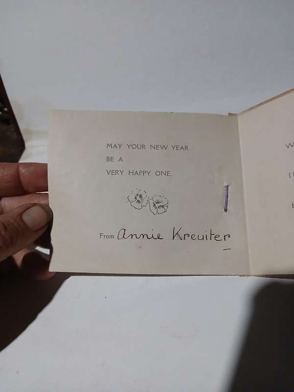 Rare Vintage celluloid embossed greeting card
