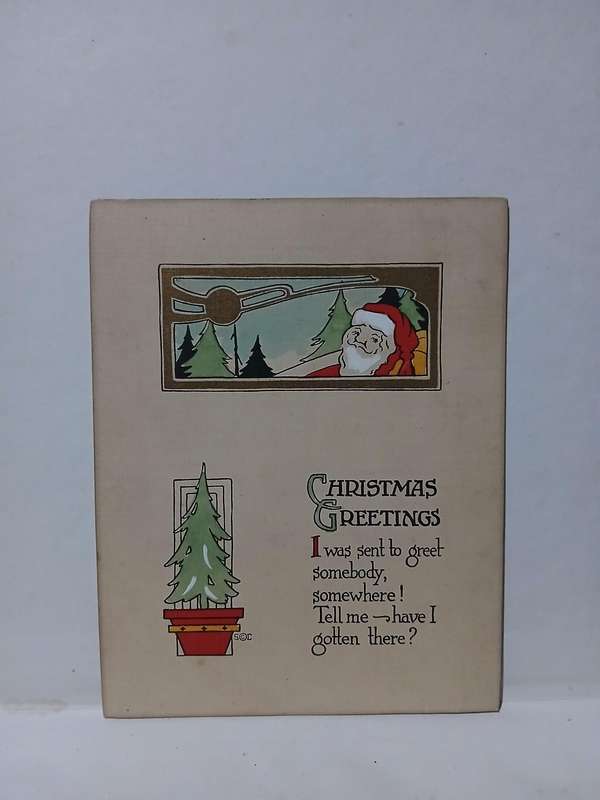 Vintage christmas greeting card 1913