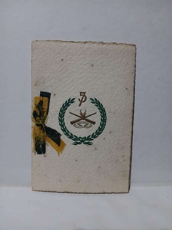 Vintage 1918 christmas card 75th Natal Siege Battery