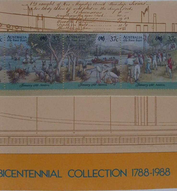 Mint Australian Bicentennial fleet edition stamps