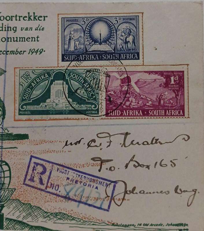 Fdc inauguration of the voortrekker monument 1949