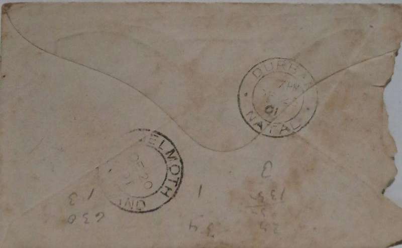1901 second Boer war censorship cancelled envelope sent from mahlabathini