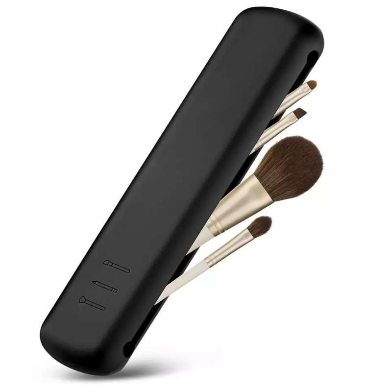 Makeup Cosmetic Brush Travel Holder Kit Pouch With Magnetic Snaps