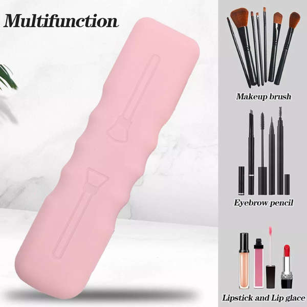 Makeup Cosmetic Brush Travel Holder Kit Pouch With Magnetic Snaps