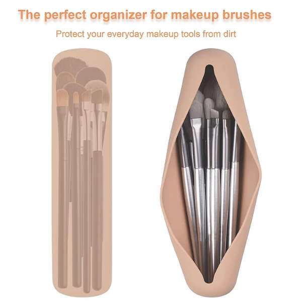 Makeup Cosmetic Brush Travel Holder Kit Pouch With Magnetic Snaps