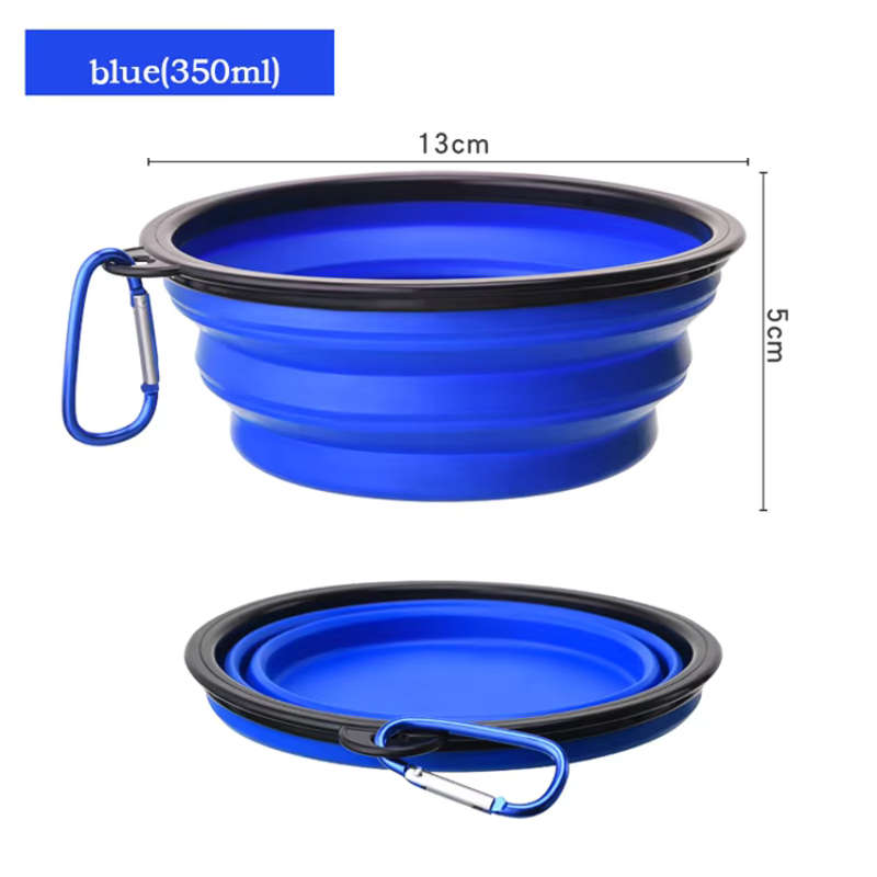 Pet Ventilated Collapsible Portable Mesh Travel Carrier Including Collapsible Silicone Pet Bowl and