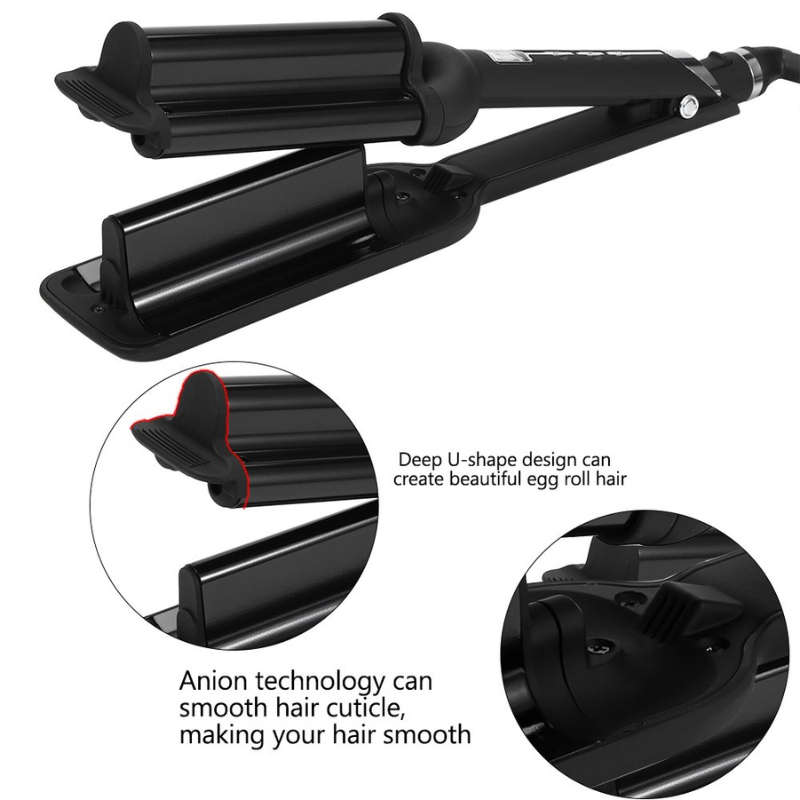 Wave 3 Barrels Big Wave Curling Crimping Hair Styler Iron