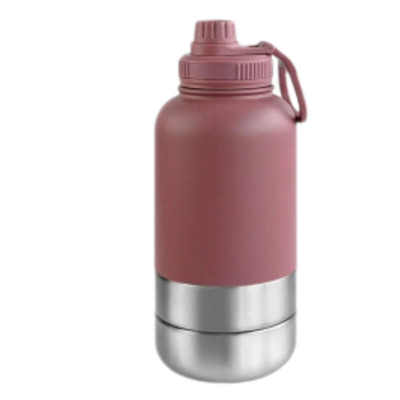 Insulated Portable Travel 3 in 1 Pet Water Feeder Bottle