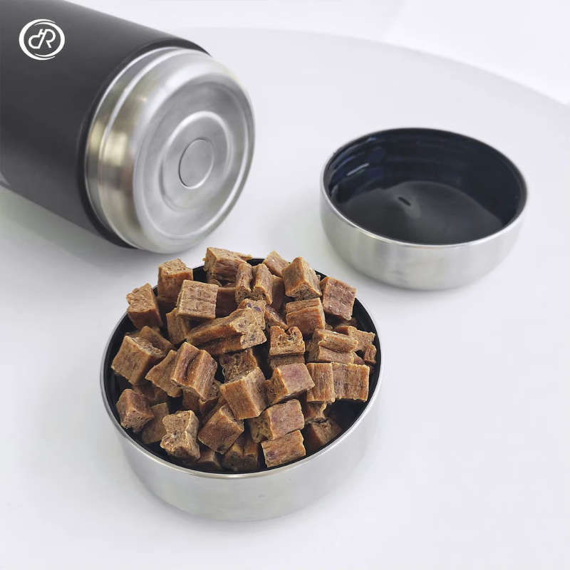 Insulated Portable Travel 3 in 1 Pet Water Feeder Bottle