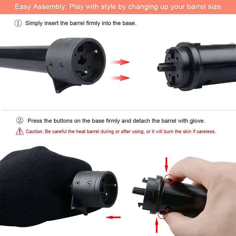 7-IN-1 INTERCHANGEABLE HAIR CURLING WAND SET CERAMIC HAIR CURLER