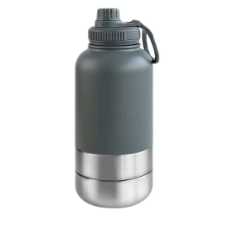 Insulated Portable Travel 3 in 1 Pet Water Feeder Bottle