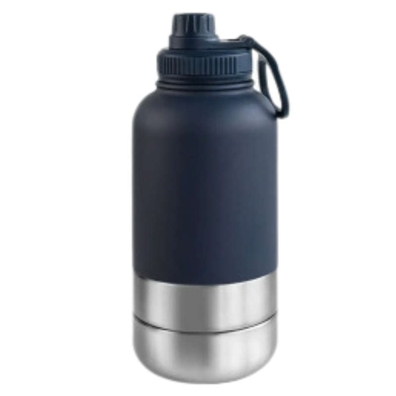 Insulated Portable Travel 3 in 1 Pet Water Feeder Bottle