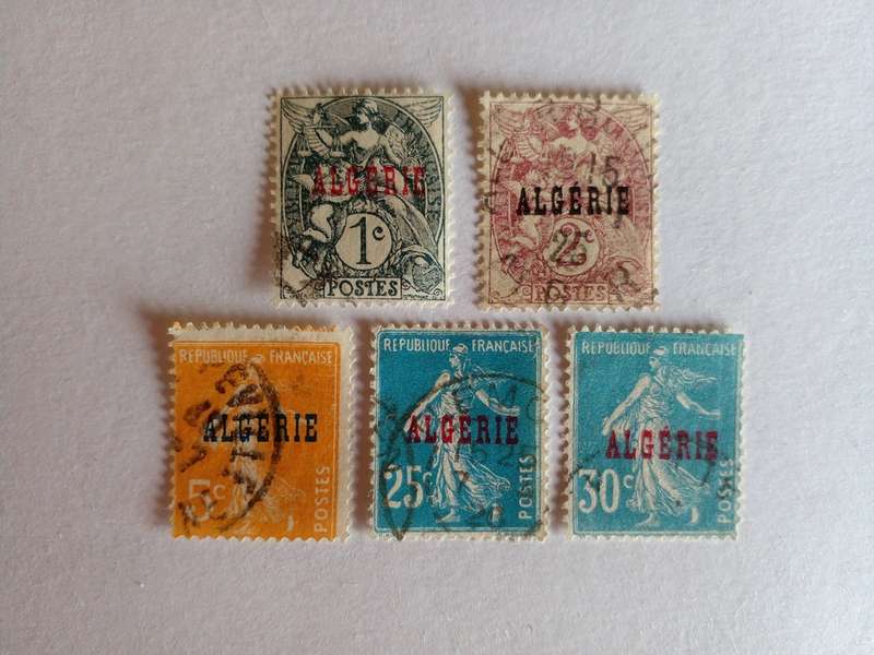 Algeria 1924-25 Overprints on French Stamps